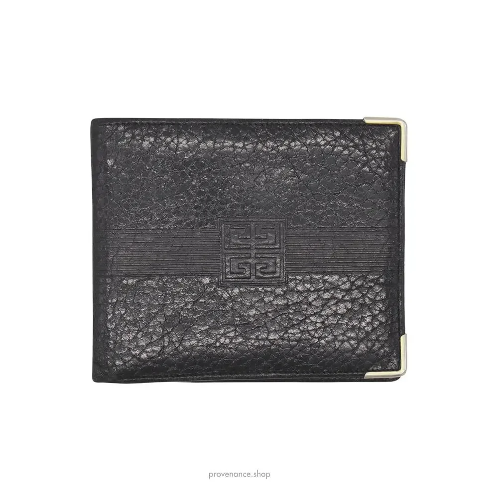 🔴 Givenchy ID Bifold Wallet - Black Leather